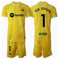 Barcelona Ter Stegen #1 Målvakt Hemmadräkt Barn 2024-25 Kortärmad (+ Korta byxor)